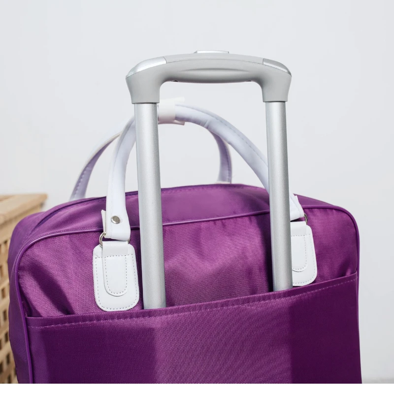 Bagage cabine femme avec roulettes pratique et imperméable poignée retractable