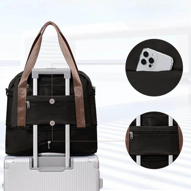 Bagage cabine ryanair 40x20x25 pratique et léger noir sur valise