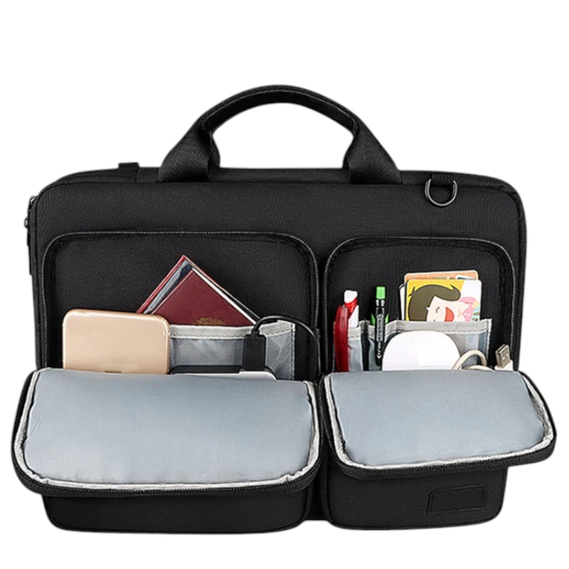 Pochette ordinateur avec compartiment rangement poches externes