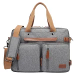 Pochette ordinateur sac à dos convertible gris