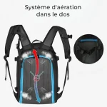 Sac à dos ski 50l imperméable saeration dos Sac à dos ski 50l imperméable saeration dos