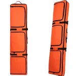 Sac à dos ski avec roues imperméable et grande capacité orange recto verso Sac à dos ski avec roues imperméable et grande capacité orange recto verso