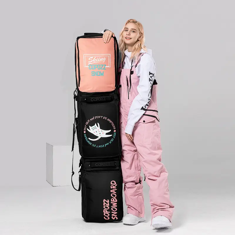 Sac à dos ski imperméable et résistant avec roulettes plein peid