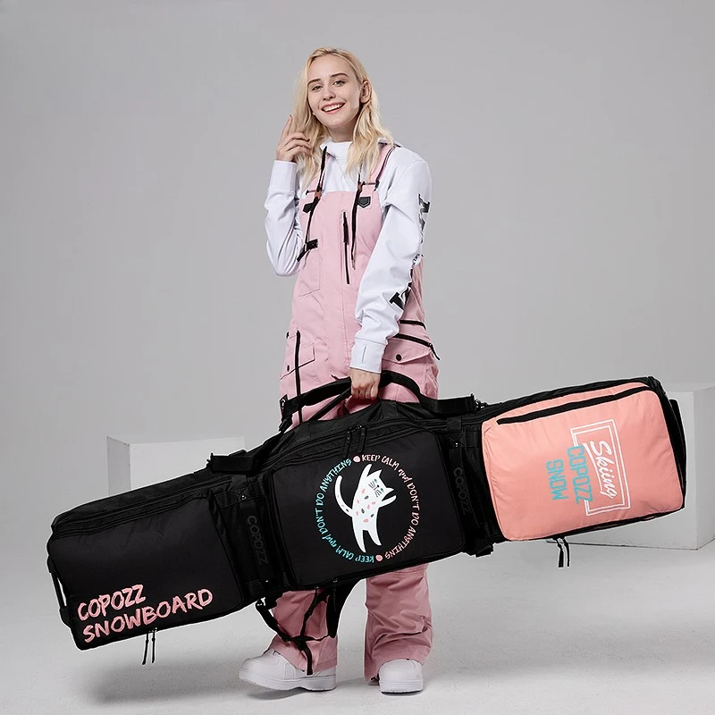Sac à dos ski imperméable et résistant avec roulettes porté main