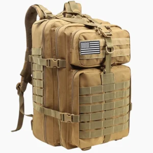 Sac de randonnée militaire tactique imperméable et résistant kaki