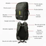Sac de randonnée voyage 80l robuste pour aventure détails - new Sac de randonnée voyage 80l robuste pour aventure détails - new
