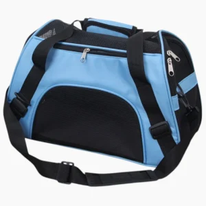 Sac de transport pour chat avec bandoulière bleu
