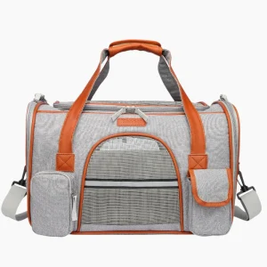 Sac de transport pour chat de 6 kg gris clair