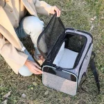 Sac de transport pour chat extnsible ouverture haut Sac de transport pour chat extnsible ouverture haut