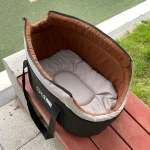 Sac de transport pour chien design et moelleux ouvert interieur Sac de transport pour chien design et moelleux ouvert interieur