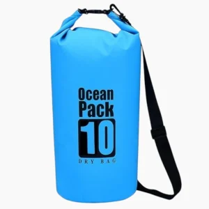 Sac étanche kayak rafting pêche et aventures aquatiques 10L bleu