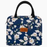 Sac isotherme 5 litres floral et élégant bleu blanc Sac isotherme 5 litres floral et élégant bleu blanc
