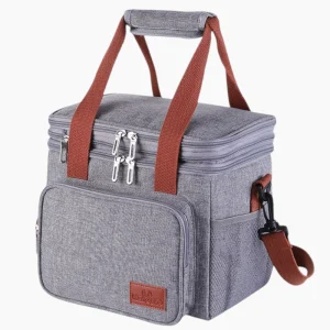 Sac isotherme lunch box pour repas frais et variés gris