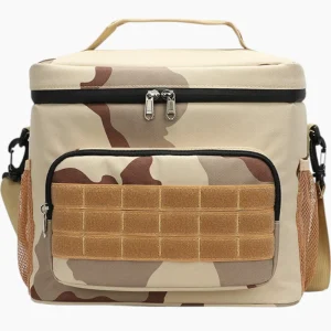 Sac isotherme repas homme résistant idéal pour le plein air camouflage beige