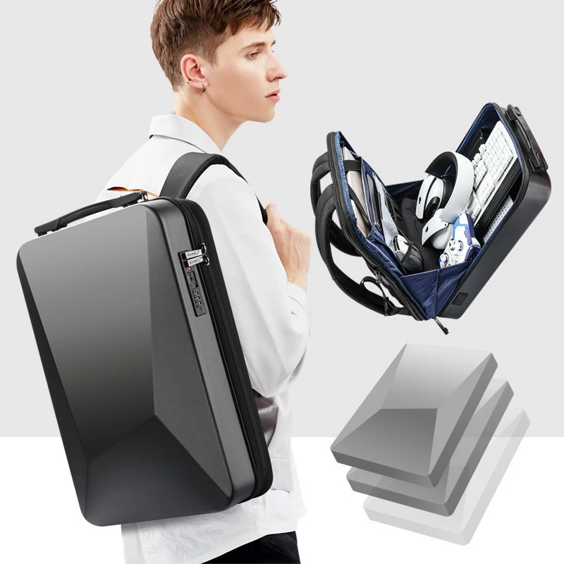Sac pour ordinateur portable homme antivol urbain porté épaule