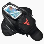 Sacoche réservoir moto magnétique étanche avec rangement pratique rouge