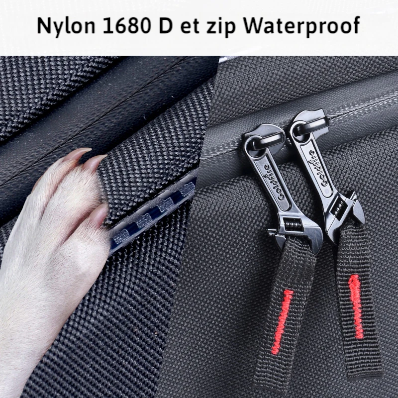 Sacoche réservoir moto universelle poche tactile tissu resistant