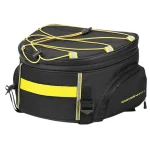 Sacoche selle moto en toile robuste pour aventuriers jaune