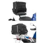 Sacoche selle moto en toile robuste pour aventuriers lfixations