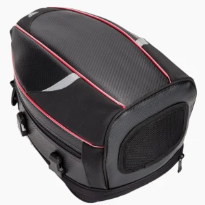 Sacoche selle moto extensible résistante et imperméable rouge