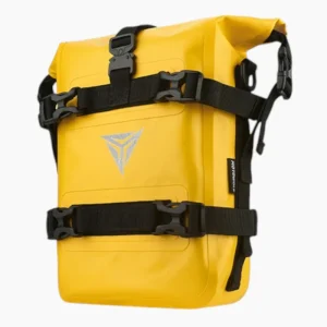 Sacoche selle moto imperméable pour rangement outils jaune