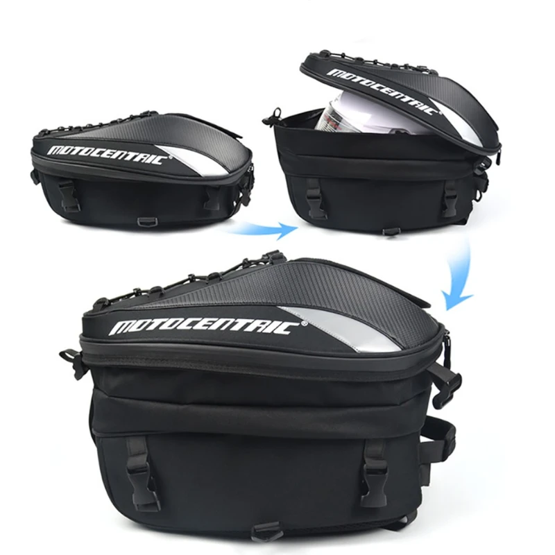Sacoche selle moto portage sac à dos expansion