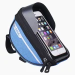 Sacoche vélo guidon avec écran tactile pour smartphone bleu Sacoche vélo guidon avec écran tactile pour smartphone bleu