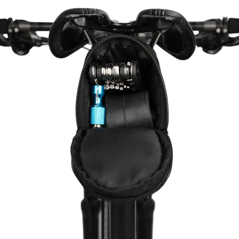Sacoche vélo pour selle pour outils de dépanage ouvert