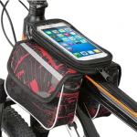 Sacoches vélo pour cadre imperméable avec écran tactile rouge Sacoches vélo pour cadre imperméable avec écran tactile rouge