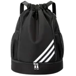 Sac de foot compartiment pour chaussures et ballon noir Sac de foot compartiment pour chaussures et ballon noir