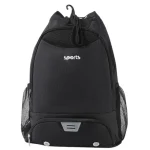 Sac de foot sac à dos polyvalent et résistant noir Sac de foot sac à dos polyvalent et résistant noir