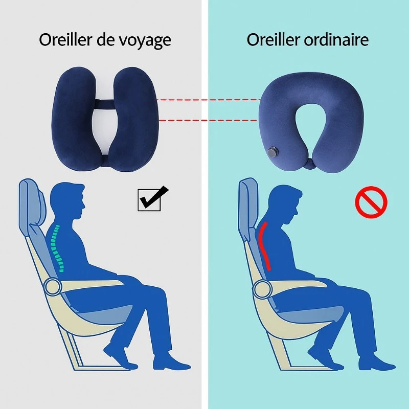 Coussin de voyage avec capuche ergonomique bénéfices