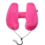 Coussin de voyage avec capuche ergonomique rose Coussin de voyage avec capuche ergonomique rose