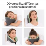 Coussin de voyage mousse à mémoire de forme en U positions de sommeil Coussin de voyage mousse à mémoire de forme en U positions de sommeil