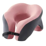 Coussin de voyage mousse à mémoire de forme en U rose Coussin de voyage mousse à mémoire de forme en U rose