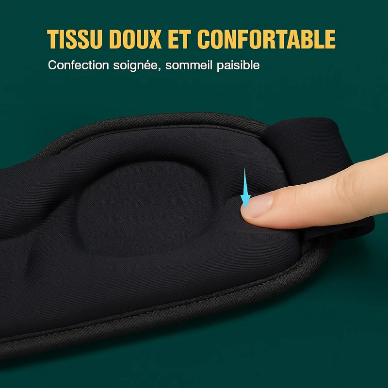 Masque de sommeil 3D ergonomique confection