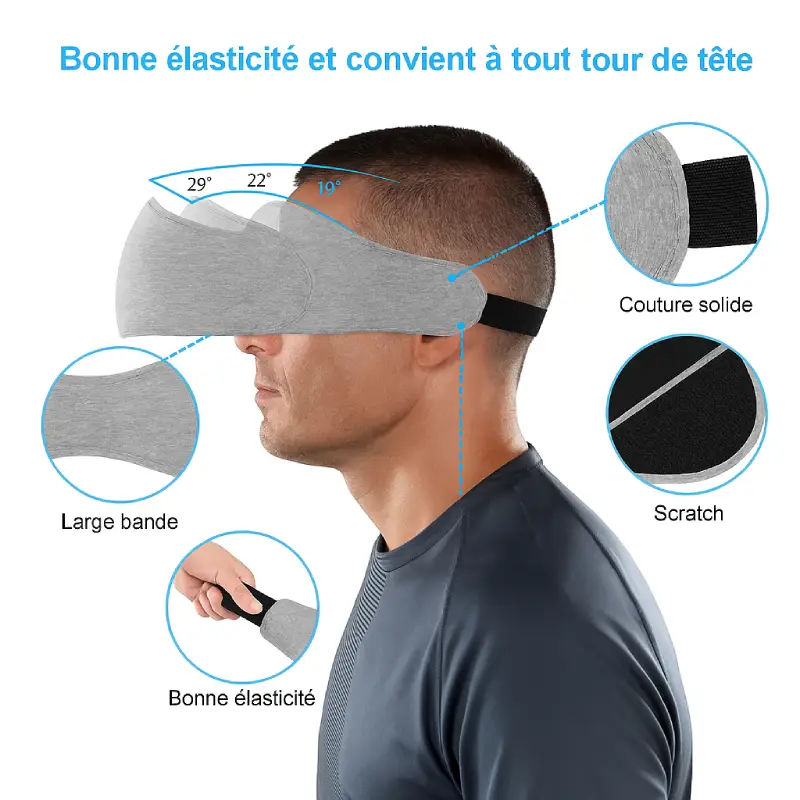 Masque de sommeil confortable doux spécificités