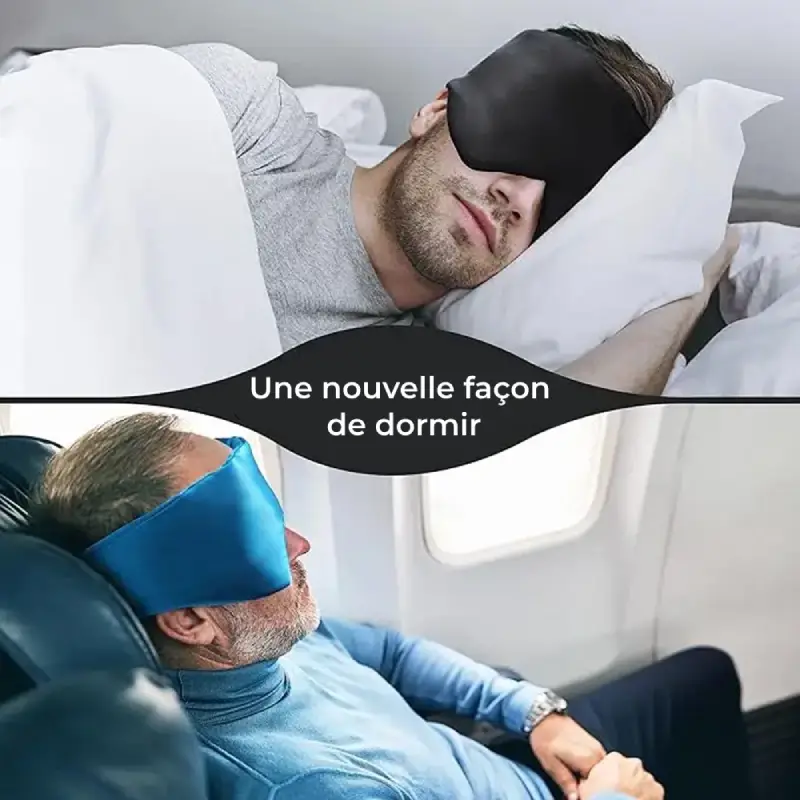 Masque de sommeil en soie naturelle différentes situations