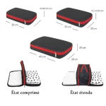 Sacs de compression de voyage pliables dimensions Sacs de compression de voyage pliables dimensions