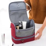 Trousse de voyage vanity imperméable ouverte Trousse de voyage vanity imperméable ouverte