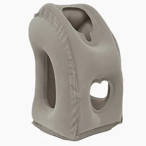 grisCoussin de voyage gonflable confortable pour une repos parfait noir