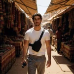 Sac de voyage pour homme à bandoulière lifestyle Sac de voyage pour homme à bandoulière lifestyle