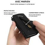 Marven - compartiment a pieces- porte carte Homme RFID